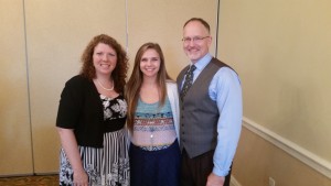 Whitney Rose Gann (pictured with her mother and father, Donna & Stacey Gann)