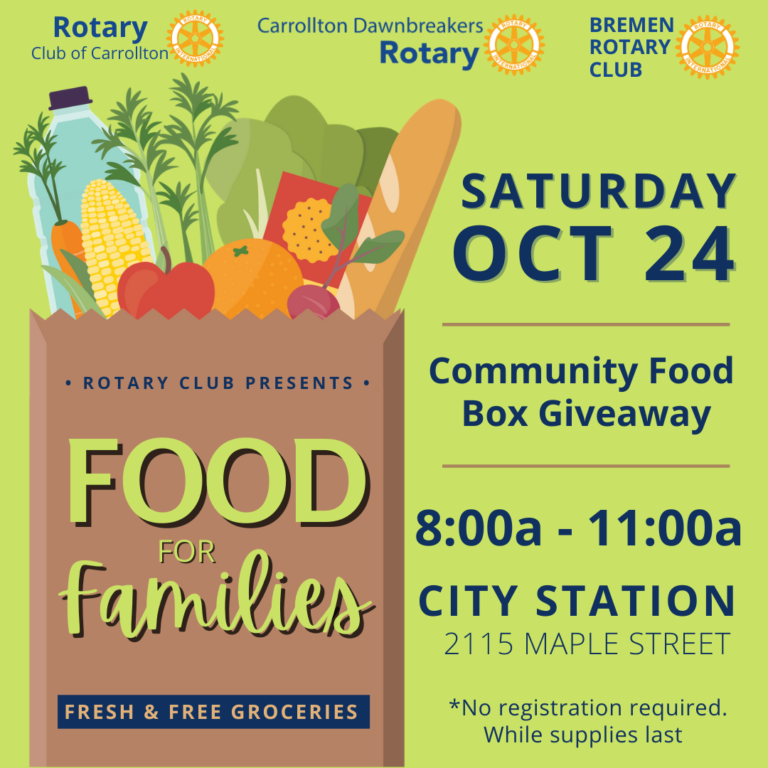 Rotary Club Presents, Food For Families | The City Menus