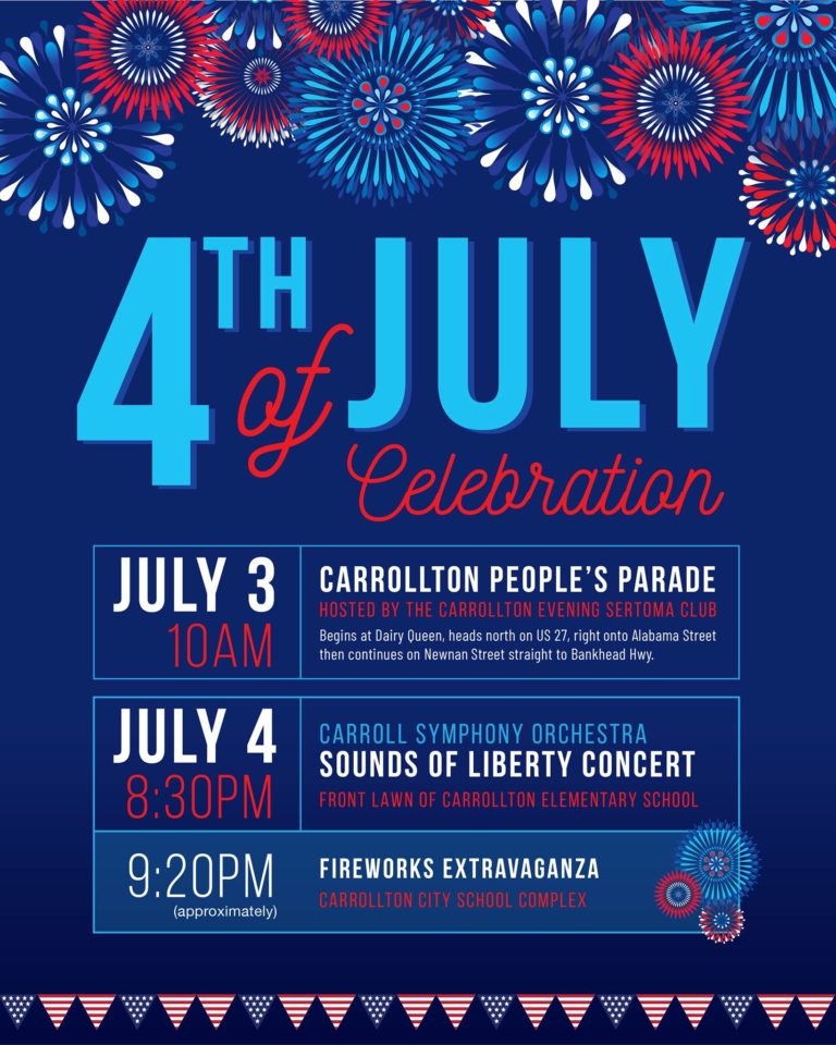 Carrollton’s July 4th Celebration The City Menus