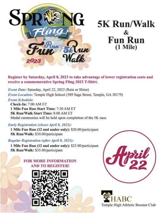 Spring Fling 2023 Thabc 5k Runwalk The City Menus